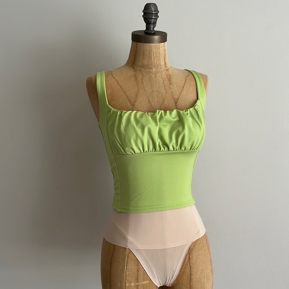 Green Crop Top
